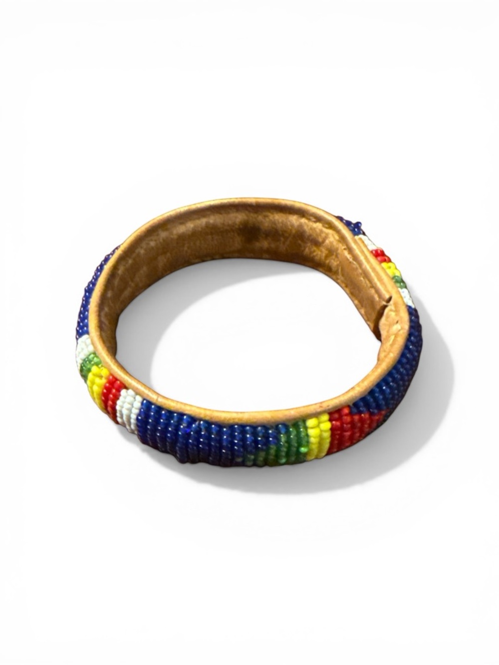 Unbranded Kids Handmade Leather Beaded Bangle Bracelet New